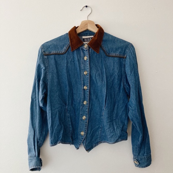 bill blass Tops - Billblass petite denim shirt